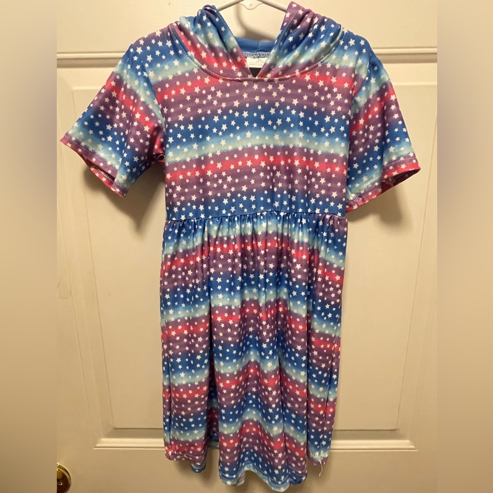 Star Stripe Hooded Dress 🌟 Sz 5/6
